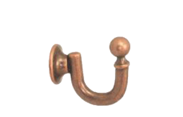картинка Гачок Металевий , 35 мм, Мідь Антична от магазина Карнизы