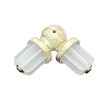 картинка З'єднувач Труби Кутовий 16 мм, Біле Золото от магазина Карнизы