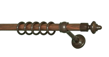 картинка трубчастий пластик, 1.20 м, Горіх от магазина Карнизы