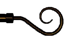 картинка Гак 16 мм, Чорне Золото от магазина Карнизы