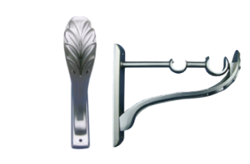 картинка ТР-1 ретро 25 мм, 13 см, Сатин Нікель от магазина Карнизы