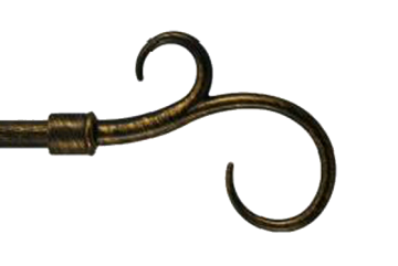 картинка Гак Подвійний 16 мм, Чорне Золото от магазина Карнизы