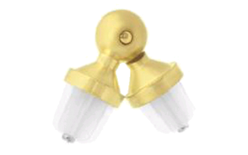 картинка З'єднувач Труби Кутовий 25 мм, Золото Матове от магазина Карнизы