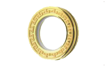 картинка Люверс Меандр , 45х76 мм, Золото от магазина Карнизы